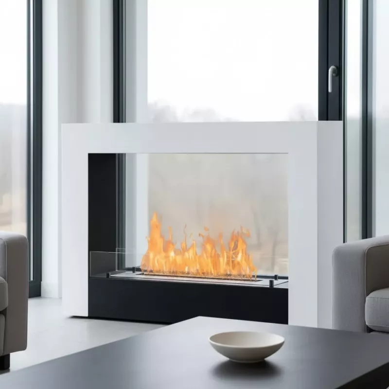 Bio ethanol haard, ethanol haard Acarenza | Wikao Kleur Briljant wit