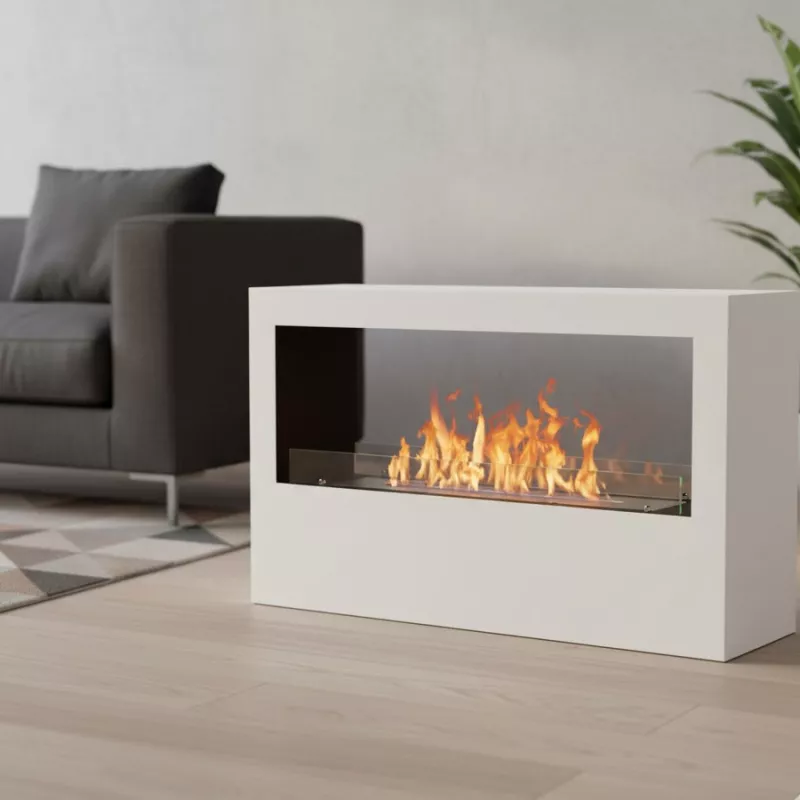 Haard XXL andromède, brander 80 cm Kleur Wit