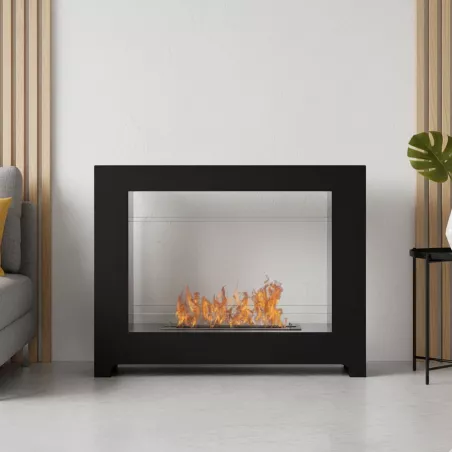 Cheminée bio de sol Tango Couleur Noir