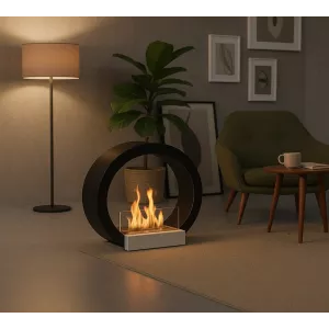 Aquila 3kW golvstående rund öppen spis