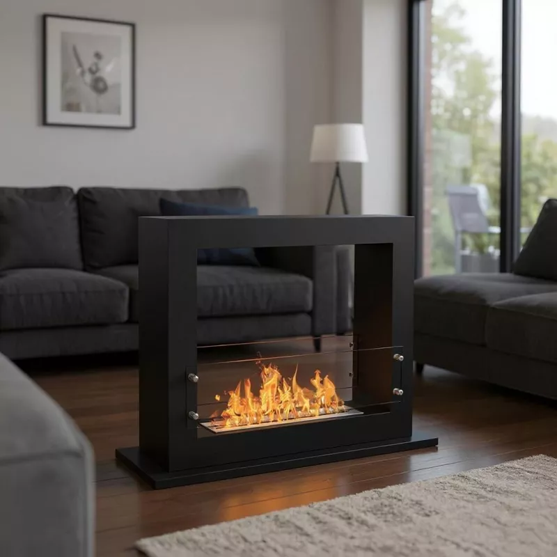 Foyer à poser Zenith XL, 6 kW de chauffage Couleur Noir Taille 1 brûleur