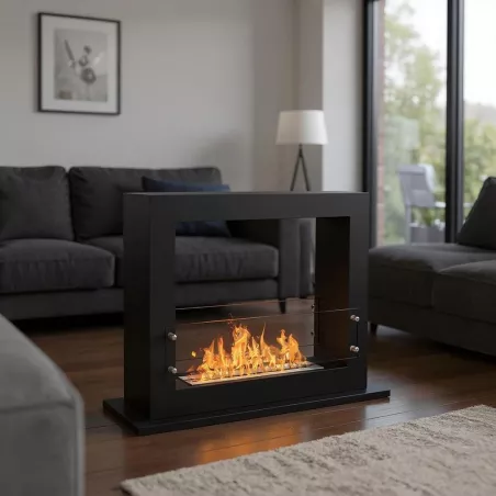 Foyer à poser Zenith XL, 6 kW de chauffage Couleur Noir Taille 1 brûleur