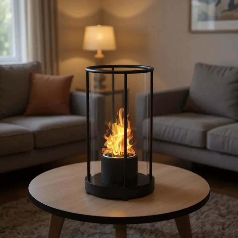 Tafel open haard Coria Kleur Zwart