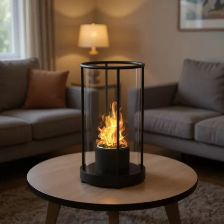 Tafel open haard Coria Kleur Zwart