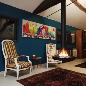 Chimenea de etanol suspendida con 2 quemadores