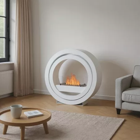 Modèle à poser au sol Ina, 3000 watts Couleur Blanc