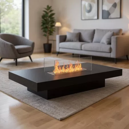 Coffee table with bio-ethanol burner Colour Black