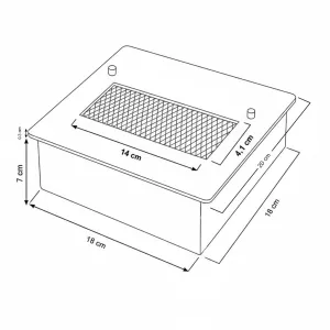 Square burner 3 kW 1.5L
