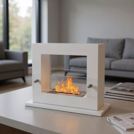 Zenith Smart freestanding fireplace Colour White