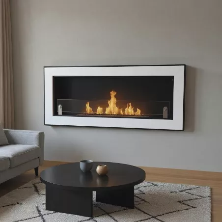 lareira a etanol osani de parede Cor Branco brilhante