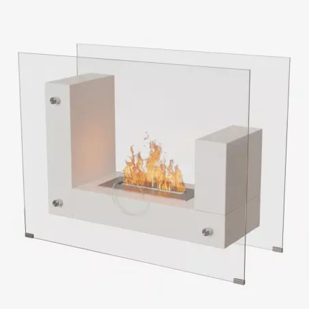 Chimenea ecológica de pie Médina Color Blanco