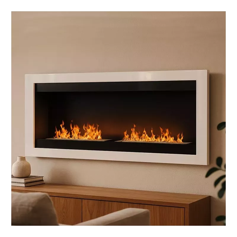 Foyer éthanol SevenFire XL 4 brûleurs Couleur Blanc Taille 2 brûleurs