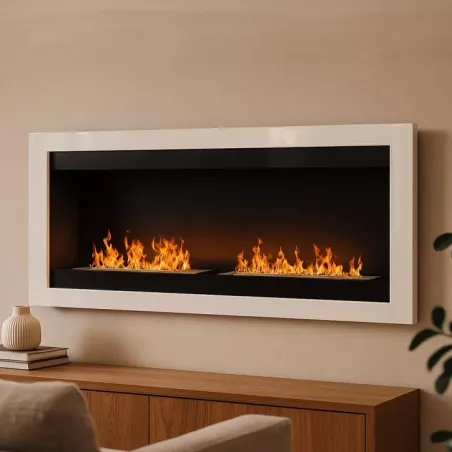 Foyer éthanol SevenFire XL 4 brûleurs Couleur Blanc Taille 2 brûleurs