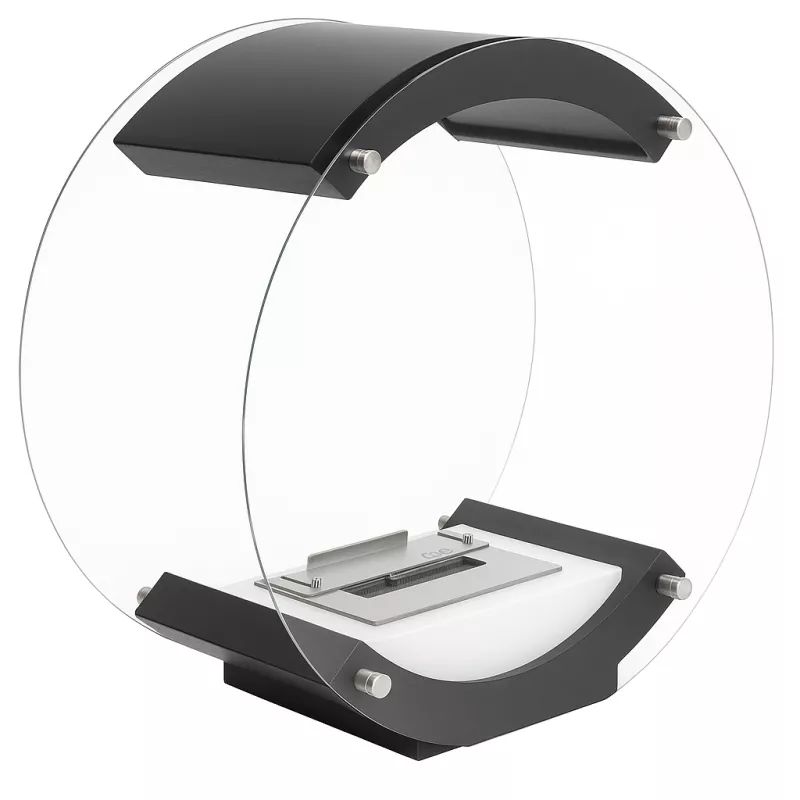 Lareira a etanol de chão, redonda, preta Cor Preto