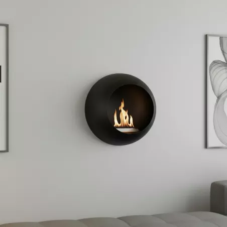 Corenza wall-mounted ethanol fireplace - Round design 3000 W