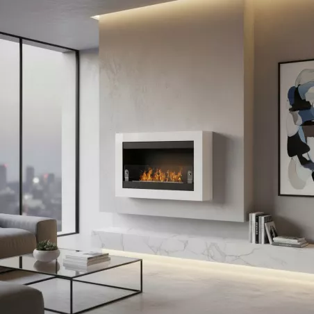 Caminetto a due fuochi Vigo Colore Bianco