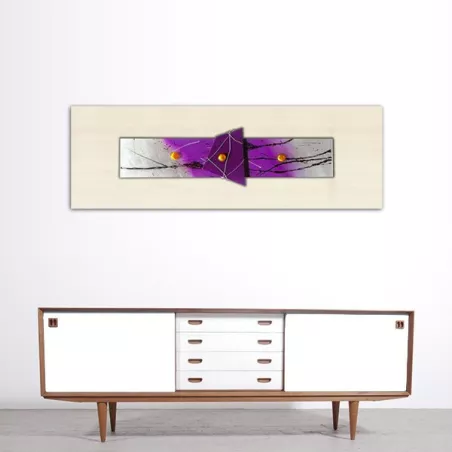pintura abstrata roxa : Wikao casa e design