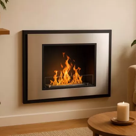 InSignal bioethanol-pejs, 80 x 18 x 59 cm Farve Børstet rustfrit stål Mulighed Brandsikkert glas