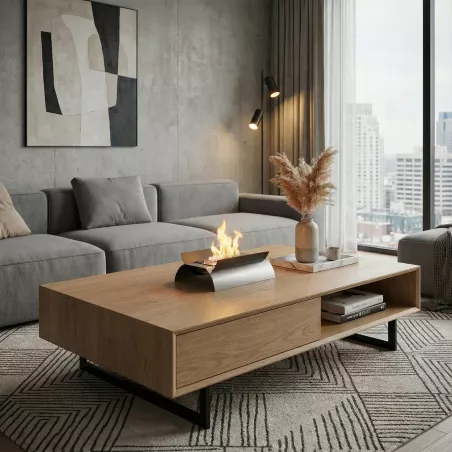 Accadia etanolbordsöppen spis Färg Borstat rostfritt stål