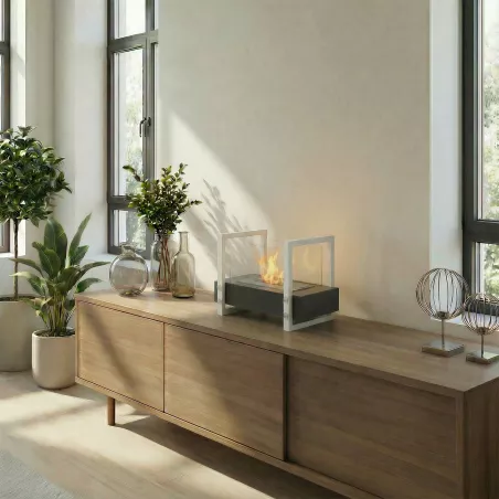 Elda small free-standing fireplace 3kW Colour Black