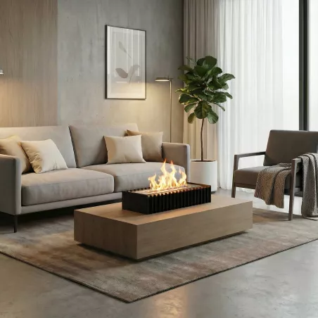 Grate free-standing bio ethanol fireplace Colour Black
