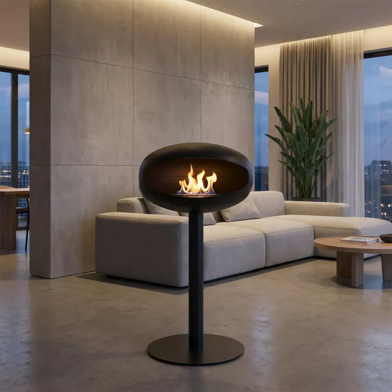 Scala - Cheminée éthanol sur pied