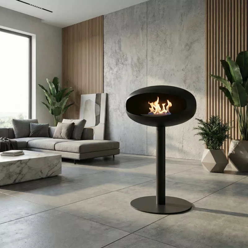 Scala - Cheminée éthanol sur pied