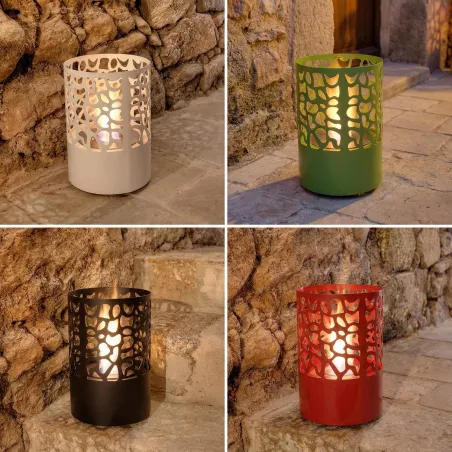 Foyer bio de table Acapulco, poele ethanol rond Couleur Rouge