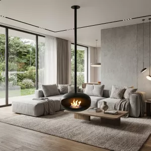 Centonova hangende ethanol haard - Aan één kant gesloten