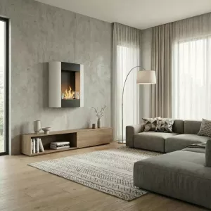 Roma, cheminée éthanol deux bruleurs