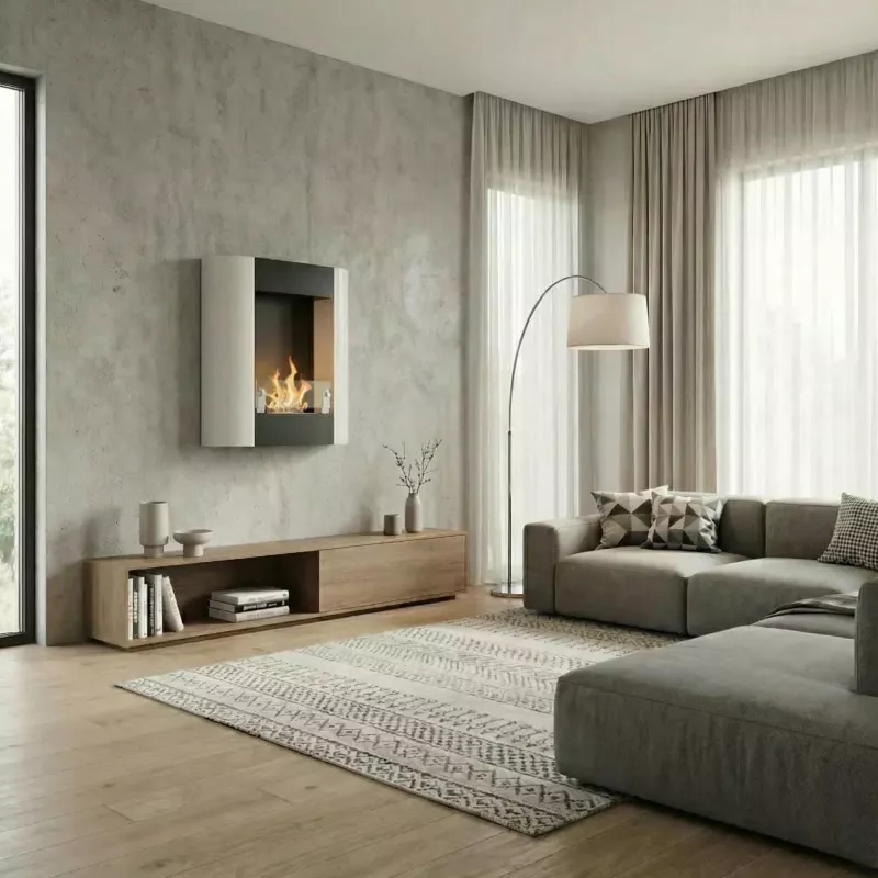 Roma, cheminée éthanol deux bruleurs