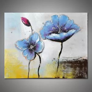 Moderne Komposition mit Blumen, quadratisches Bild