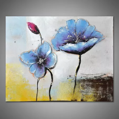 Moderne Komposition mit Blumen, quadratisches Bild