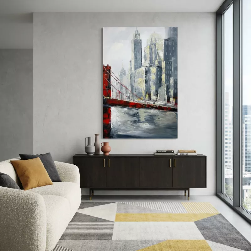 Pintura urbana puente golden gate 120 x 180