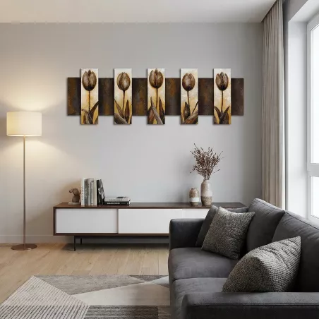 Brown flower painting