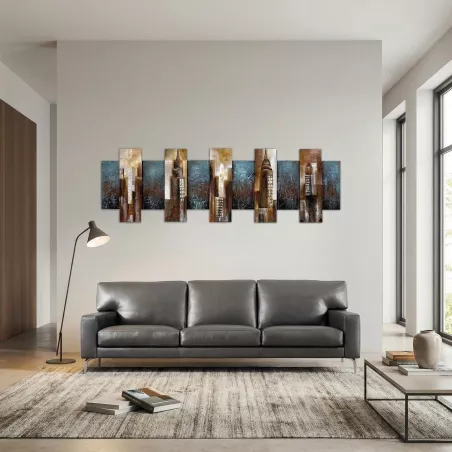 3D painting new york, NY relief painting, 160x50x7 cm