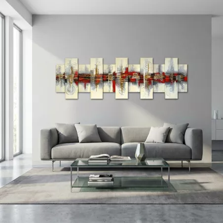 Quadro branco em relevo 160 x 50 cm