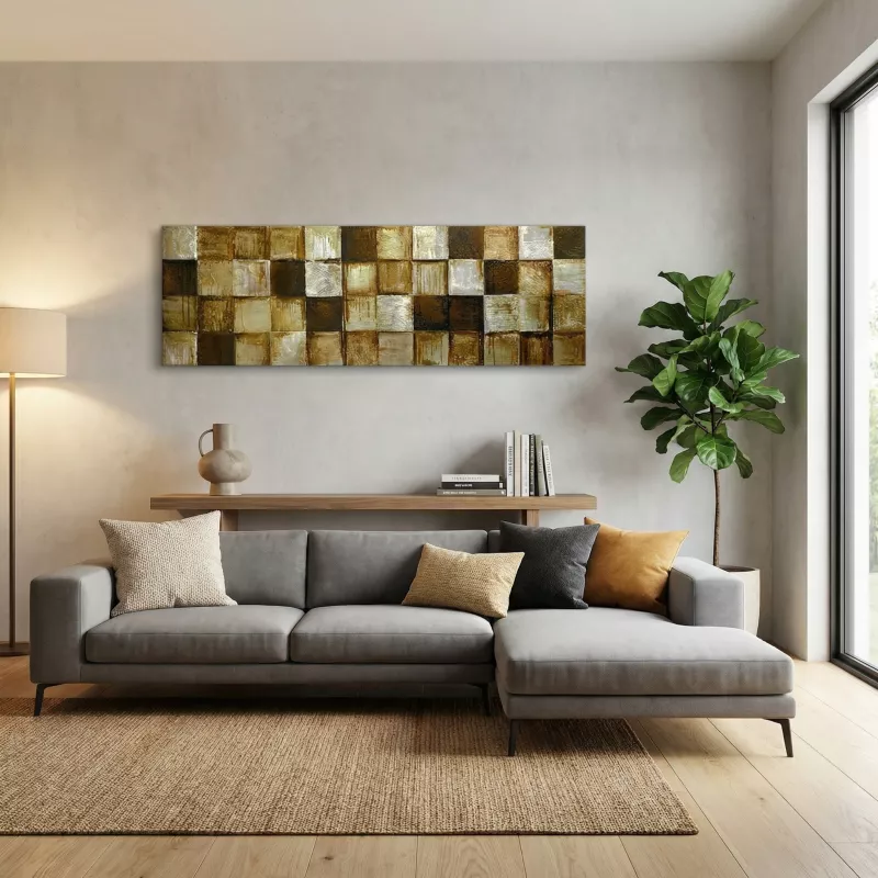 Modern damask, naturfärgad