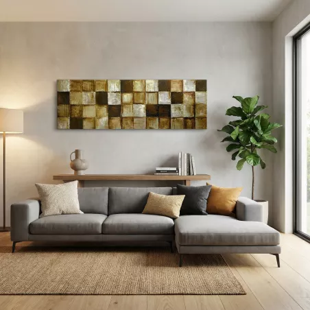 Modern damask, naturfärgad