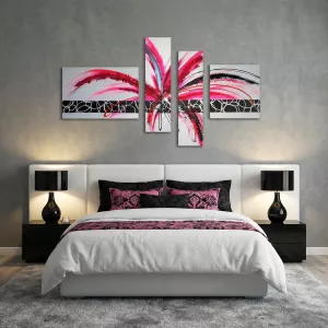 Quadrittico festivo, pittura di colore e movimento