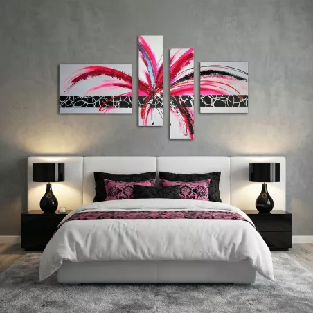 Quadriptico festivo, pintura a cores e movimento