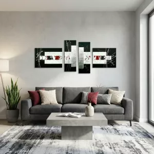 Quadrittico 4 pannelli stile grafico