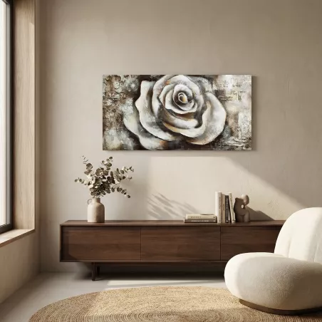 Rosenknop på struktureret baggrund, 120x60x4 cm