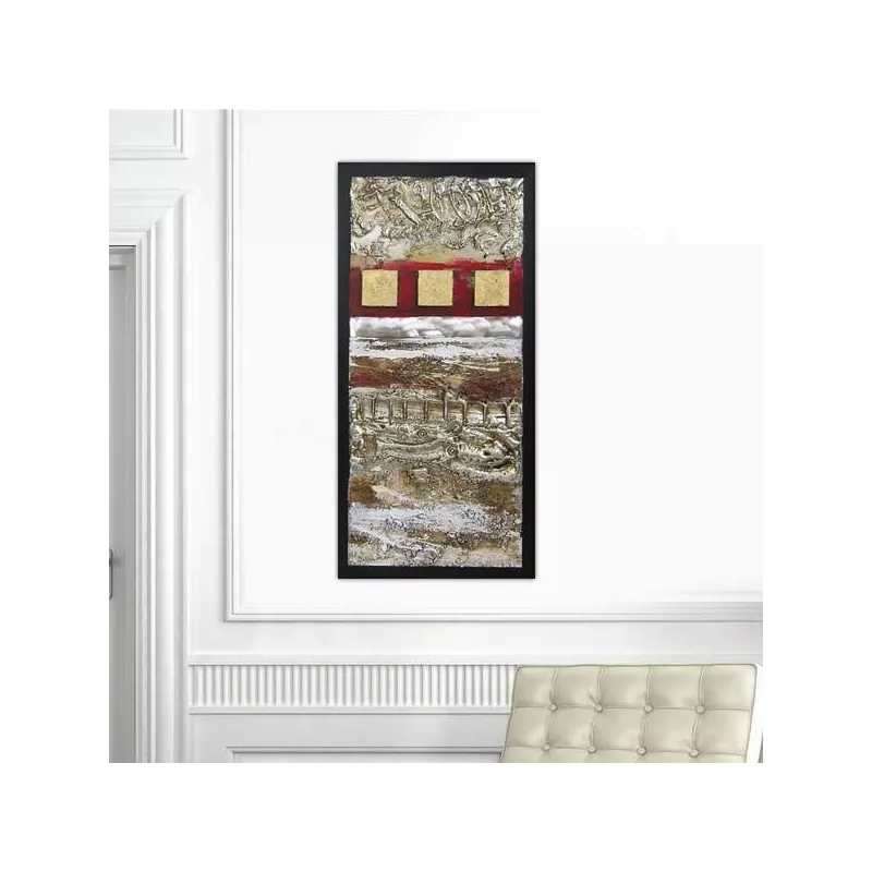 Tableau design motif froissé, 60 x 120