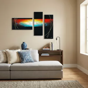 Triptych planeta, pintura do universo