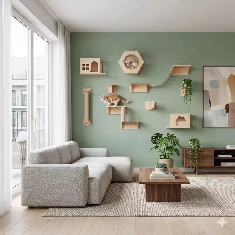Árbol mural para gatos
