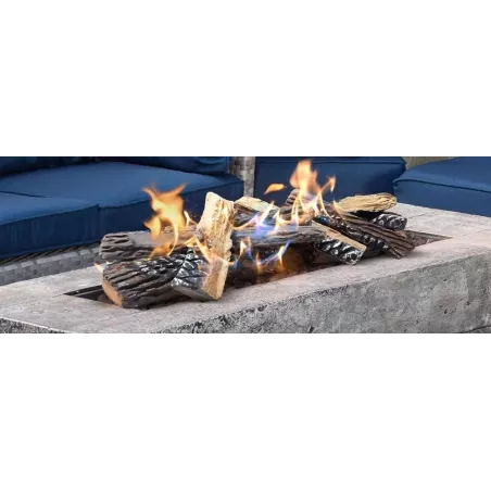 Set of 5 logs for an ethanol fireplace