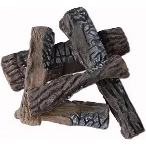 Set of 5 logs for an ethanol fireplace