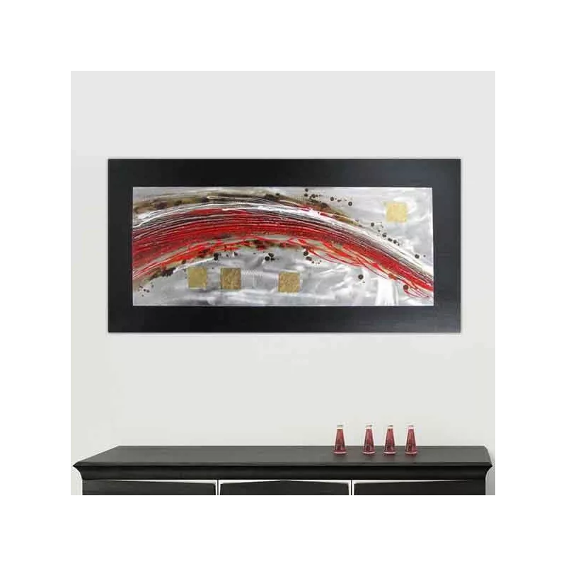 Tableau contemporain volute, toile panoramique 120x60cm