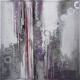 Tableau abstrait argent et parme